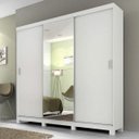 Ver imagem 1 de Guarda-Roupa Casal com Espelho 3 Portas 3 Gavetas Lara Slide Panan Móveis