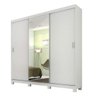 Guarda-Roupa Casal com Espelho 3 Portas 3 Gavetas Lara Slide Panan Móveis - 3