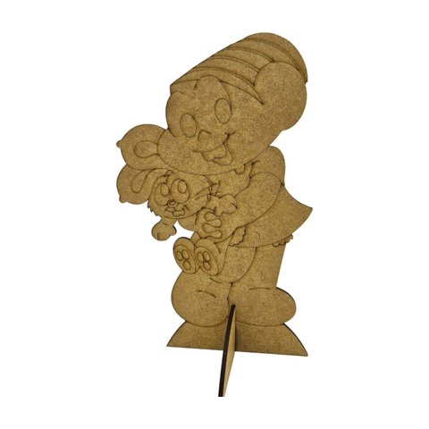 05 Centro de Mesa Enfeite Mdf Monica 20cm Decoração Festa