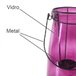 Lanterna Decorativa em Vidro com Porta Vela 26,5cmx10cm Isadora Design - 2