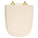 Ver imagem 1 de Tampa de Vaso Poliester Ibiza Shell para bacia Incepa Com Ferragem Dourada