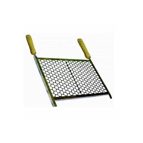 Grelha Retangular Para Churrasqueira Em Aço Inox 60x50com