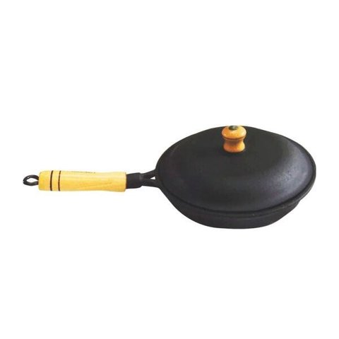 Frigideira De Ferro Fundido Com Tampa - Largura 23,5cm