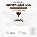 Ver imagem 1 de Ventilador Infinity Lótus 1025 4 Pás Brancas com Chave