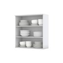 Ver imagem 4 de Armário Aéreo 80cm com Vidro 2 Portas Americana Henn - Branco Hp Fosco