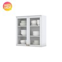 Ver imagem 3 de Armário Aéreo 80cm com Vidro 2 Portas Americana Henn - Branco Hp Fosco