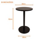 Ver imagem 4 de Conjunto de Mesinhas Redondas Laterais Preta para Decorar Apoiar em Salas Quartos Hall Consultórios