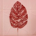 Ver imagem 2 de Folhas Flores Enfeite Natal Gliter Vermelho Kit 10pçs 35cm