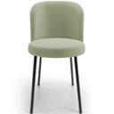 Ver imagem 3 de Kit 6 Cadeiras Sala de Jantar Estofada Gavi L02 Bouclê Oliva - Lyam Decor