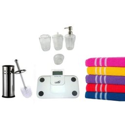 Conjunto Saboneteira para Banheiro Escova Sanitária 4 Itens - 1