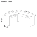 Ver imagem 4 de Mesa Escrivaninha 1 Gaveta e Estante 10 Nichos Branco Arly