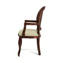 Ver imagem 2 de Cadeira Luis XV Medalhão com Braços Oregon Tecido Linho Rústico