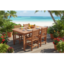 Ver imagem 5 de Conjunto em Madeira Maciça Mesa Retangular e 4 Cadeiras Western