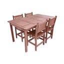 Ver imagem 1 de Conjunto em Madeira Maciça Mesa Retangular e 4 Cadeiras Western