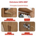 Ver imagem 6 de Guarda-Roupa de Canto Modulado MDF 410cm Safira 7 Portas 9 Gavetas Una Mobília