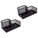 Ver imagem 3 de Kit 2 Porta Lapis Escritório Mesa Porta Lápis 3 Divisória