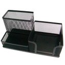 Ver imagem 1 de Kit 1 Porta Lapis Escritório + 1 Lixeira Tela Preta