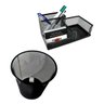 Kit 1 Porta Lapis Escritório + 1 Lixeira Tela Preta - 4