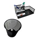 Ver imagem 4 de Kit 1 Porta Lapis Escritório + 1 Lixeira Tela Preta