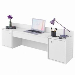 Penteadeira Camarim Atração Branco e Cadeira Charles Amarela - Albatroz - 8