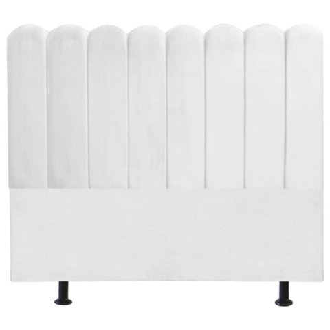 Cabeceira Nuvem Cama Box Queen 160 cm Alanis Suede Branco