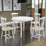Conjunto de Mesa Sala de Jantar Oitavada com 4 Cadeiras Madeira Maciça Foz Branco - Piratini - 1