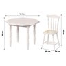Conjunto de Mesa Sala de Jantar Oitavada com 4 Cadeiras Madeira Maciça Foz Branco - Piratini - 3