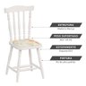 Conjunto de Mesa Sala de Jantar Oitavada com 4 Cadeiras Madeira Maciça Foz Branco - Piratini - 4