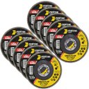 Ver imagem 1 de Disco Lixa Flap Cônico 115mm Grão 100 Madeira Aço Desbaste | 10 Un