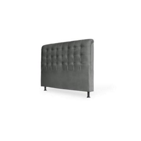 CABECEIRA DE CAMA BOX 140cm ANA CASAL SUEDE CINZA TOPÁZIO