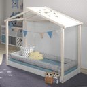 Ver imagem 1 de Mini Cama Montessoriana Infantil Montessoriana Infantil Montessoriana Sky Espresso Móveis Branco/Giz
