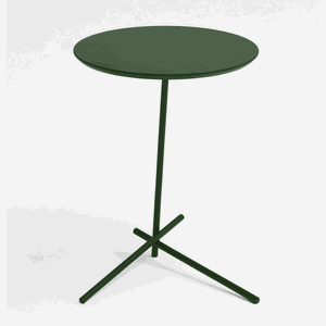Mesa de Apoio Hashi - Tampo Laca - Base Aço Carbono - Altura 50cm