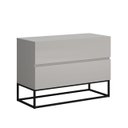 Ver imagem 3 de Mesa de Cabeceira Industrial 60cm Base Preto Pé de Ferro:off White