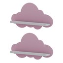 Ver imagem 2 de Kit 2 Prateleiras para Quarto Infantil Nuvem