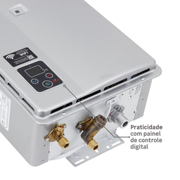 Aquecedor de Água a Gás Rinnai E27 Feh 27 Litros Bivolt Digital Prata - Glp (gás de Botijão) - 7