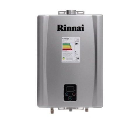 Aquecedor de Água a Gás Rinnai E17 Feh 17 Litros Bivolt Digital Prata - Glp (gás de Botijão)