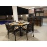 Mesa Moderna para Área Gourmet com Tampo de Madeira Giratória com 6 Cadeiras - 2