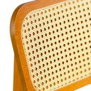 Ver imagem 6 de Conjunto 4 Cadeiras Sala de Jantar Estofada em Linho e Telinha de Rattan Atenas Marrom/Nozes