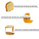 Ver imagem 7 de Conjunto 4 Cadeiras Sala de Jantar Estofada em Linho e Telinha de Rattan Atenas Marrom/Nozes