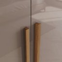 Ver imagem 5 de Guarda-Roupa Casal 6 Portas 4 Gavetas com Detalhes Ripados Ávila Marrom/Nature/Avelã