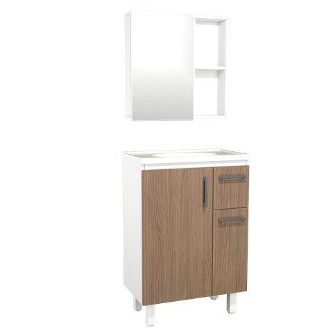 Conjunto Gabinete de Banheiro Gouda 60cm