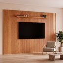 Ver imagem 1 de Painel para TV Lyon 362 cm com 3 Módulos de Expansão 250 cm de Altura com LED Naturalle Mavaular