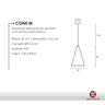 Pendente Luminária Cone M 15,5cm Diâmetro x 22cm Altura - Cobre x Branco - 3