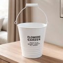 Ver imagem 3 de Balde Vaso Decorativo Enfeite Planta Arranjo Jardim Kit 3PÇS