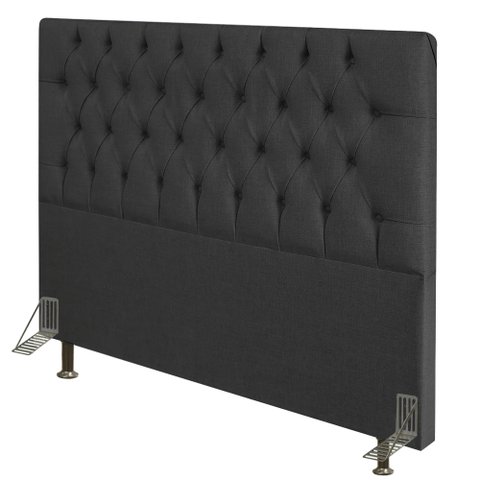 Cabeceira Diamante Para Cama Box King 195 cm Linho - D’Rossi - Grafite