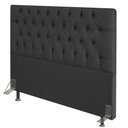 Ver imagem 1 de Cabeceira Diamante Para Cama Box King 195 cm Linho - D’Rossi - Grafite