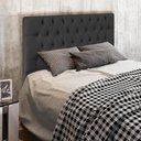 Ver imagem 2 de Cabeceira Diamante Para Cama Box King 195 cm Linho - D’Rossi - Grafite