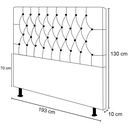 Ver imagem 3 de Cabeceira Diamante Para Cama Box King 195 cm Linho - D’Rossi - Grafite