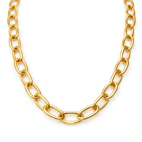 Corrente Elos Correntaria - Banhado em Ouro 18k