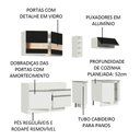 Ver imagem 5 de Armário de Cozinha Completa 220cm Branco/Branco/Preto Parma Madesa 02